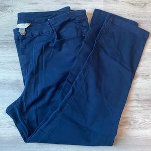 CJ Banks Navy Stretch “Denim” Jeans
